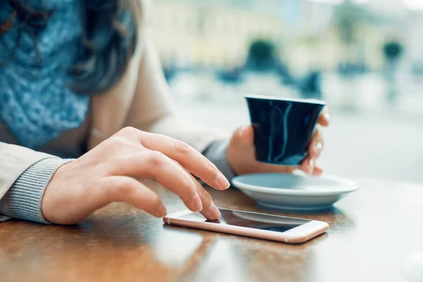 Koffiepauze, close-up — Stockfoto