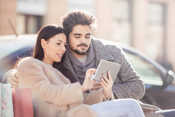 Relajante después de comprar — Foto de Stock