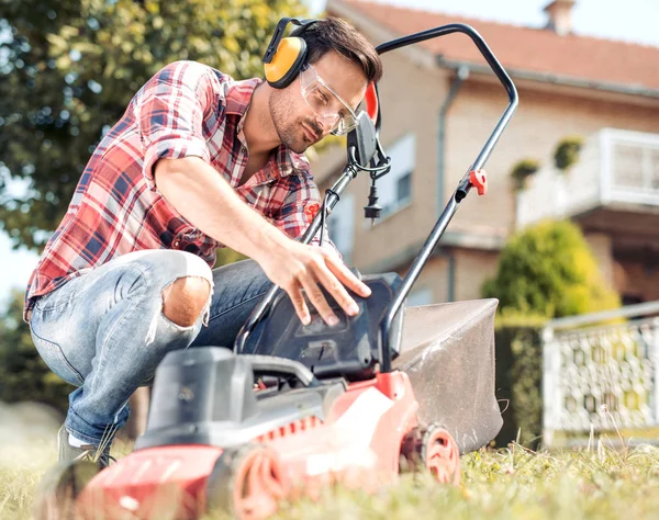 Gräsklippare, närbild — Stockfoto