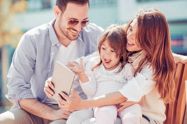 Happy family having fun together — Stock Photo, Image