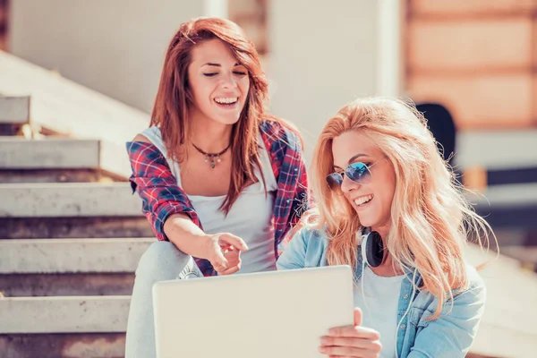 dizüstü bilgisayar kullanan arkadaşlar.