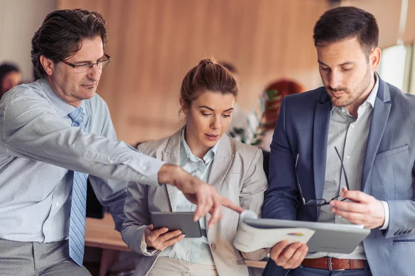 Group Business People Working Business Project Modern Office — Stock Photo, Image