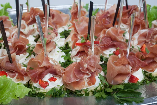 Party platter of sandwiches. Catering food — Stock Photo, Image