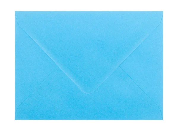 Envelope azul isolado em branco — Fotografia de Stock