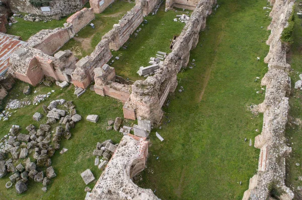 Römische Ruinen. die alten römischen Bäder von odessos, varna, bulgaria — Stockfoto