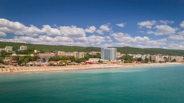 Golden Sands Beach Varna Bulgarien Maj 2017 Flygfoto Över Stranden — Stockfoto