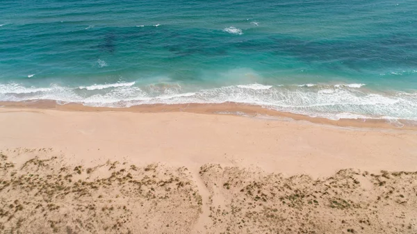 Vue aérienne paysage scène de plage tropicale vide — Photo