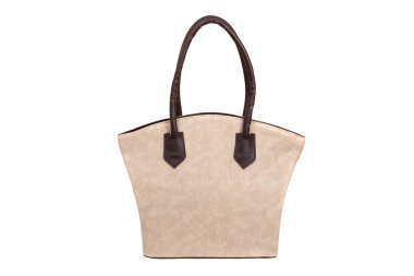 Nubuck, deri, zarif kadın çantası. Moda bir kadın çantası, izole edilmiş.