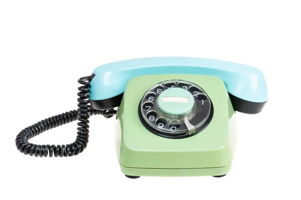 Vecchio Telefono Isolato Telefono Vintage Isolato Bianco — Foto Stock