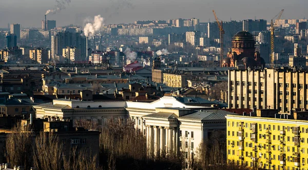 Volgograd Merkezinin Üst Manzarası — Stok fotoğraf