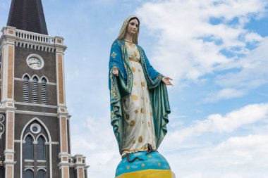 Kutsal bakire Meryem Katolik piskoposluk bölgesi, kamu önünde yer Chanthaburi, Tayland.