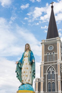 Kutsal bakire Meryem Katolik piskoposluk bölgesi, kamu önünde yer Chanthaburi, Tayland.