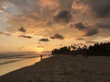 Okyanusun Güzel Günbatımı.