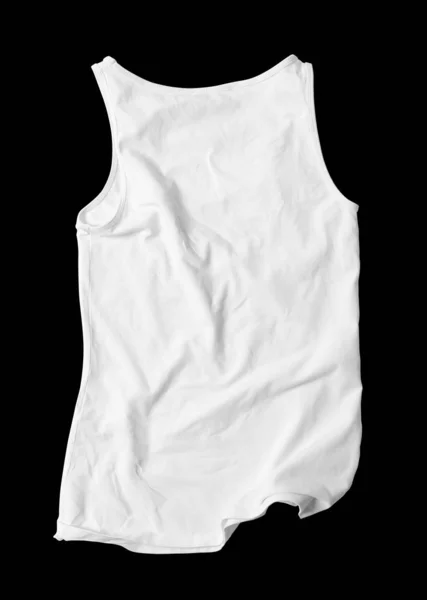 Üres fehér férfi ujjatlan ing. Készítmény. — Stock Fotó