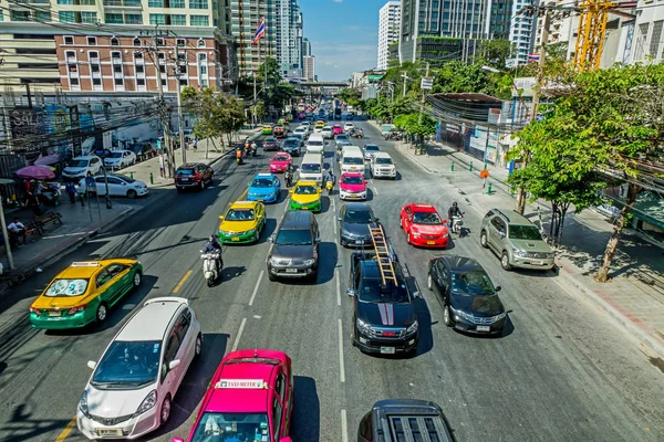 Heavy rush hour traffic in Bangkok — Stock Photo, Image