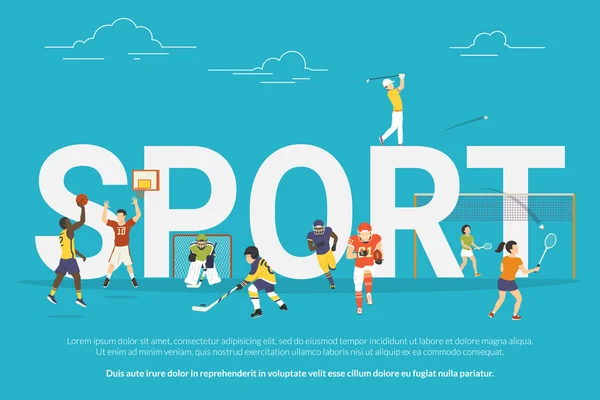 スポーツの概念図 — ストックベクタ