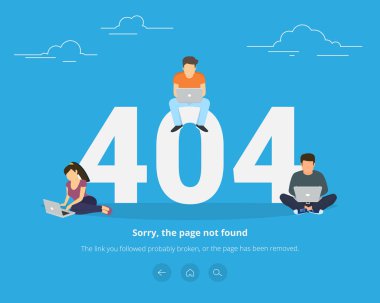 Error page not found concept illustration clipart