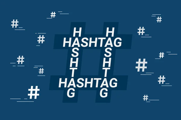 Hashtag konsept illüstrasyon — Stok Vektör