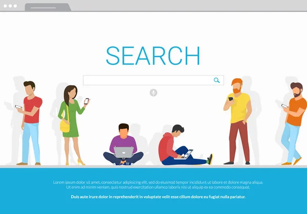 Online search bar concept vector illustration — Stock Vector