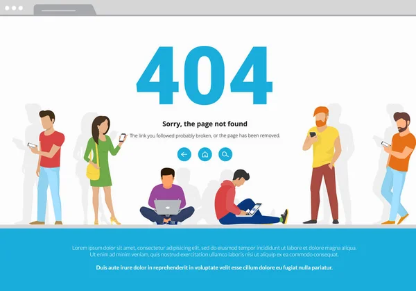 Error page not found concept illustration — Stock Vector