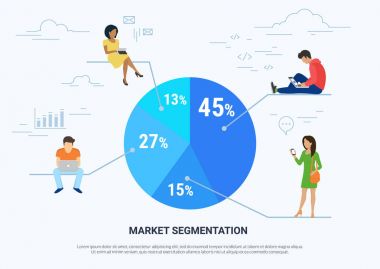 Pazar bölümleme Infographic konsept illüstrasyon