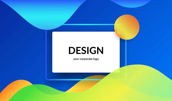 Diseño brillante para abnners corporativos y personales del Web site y diapositivas de la presentación . — Vector de stock