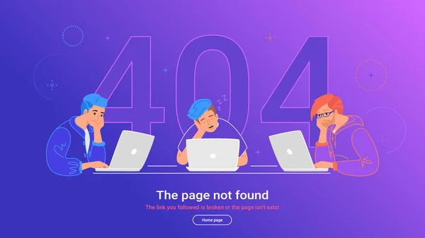 Sidan kunde inte hittas 404 fel — Stock vektor