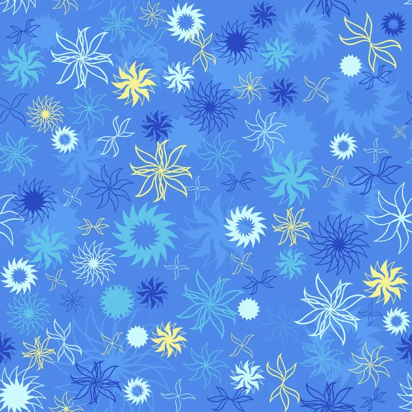 Astratto sfondo blu con stelle — Vettoriale Stock