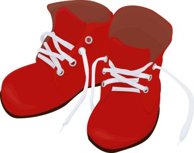 Noel karikatür kırmızı çizmeler beyaz izole