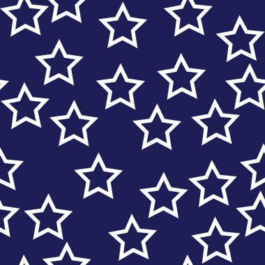 Mavi zemin üzerine beyaz yıldız ile Seamless Modeli