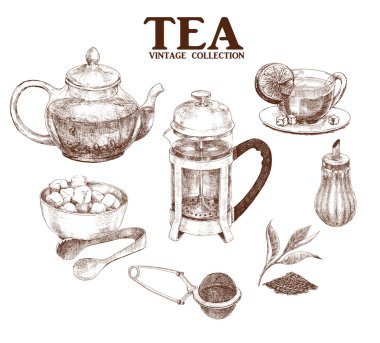 Çay el çekilmiş set 2