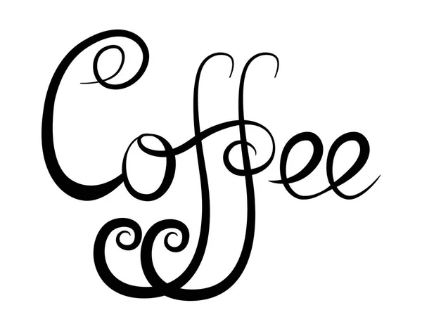 Kalligrafikus felirat kávé — Stock Vector