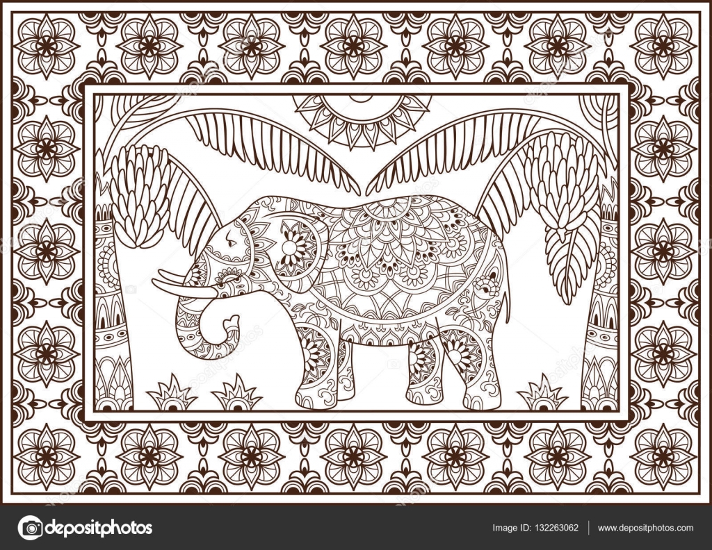 Malvorlagen Erwachsene Elefant