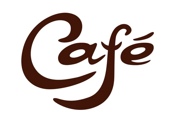 Caffè lettering. Iscrizione. Firma — Vettoriale Stock