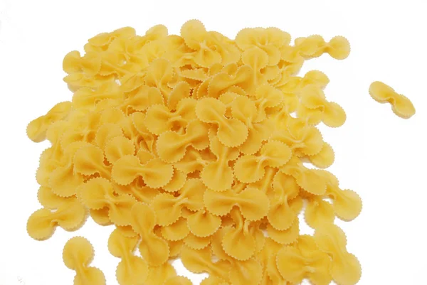 Pasta Bows Macaroni Product Made Flour Quick Cooking Yellow Macaroni — Stock Photo, Image