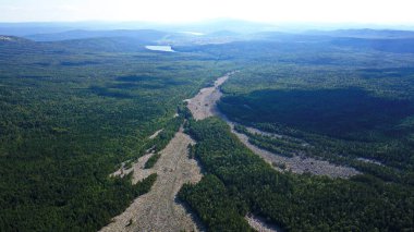 Urallar 'daki Taganay Ulusal Parkı. Rusya.