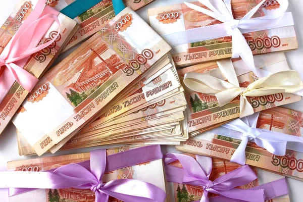 Billetes Rusos 000 Mil Rublos Como Regalo Capital Maternidad Ganancia — Foto de Stock