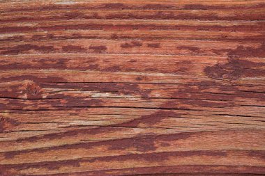 Eski kırmızı ahşap kalas dokusu. Kapat..