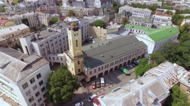 Podil Zabytkowej Dzielnicy Kijowa — Wideo stockowe