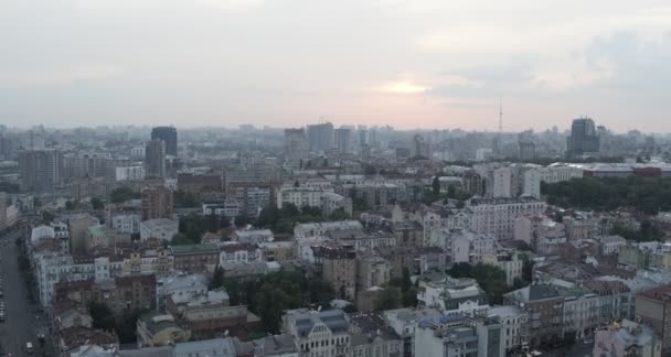早上城市的鸟瞰图 — 图库视频影像