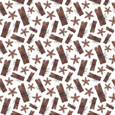 Noel ve yeni yıl için şirin bir suluboya deseni. Ambalaj kağıdı, kart ve tatil tasarımı için harika..