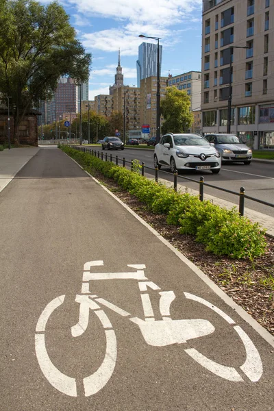 Fiets pad route Rechtenvrije Stockfoto's