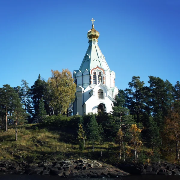 La iglesia de San Nicolás. Isla de Valaam, Rusia . — Foto de Stock