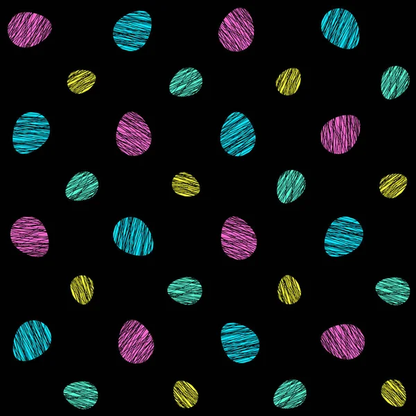 Renkli çizilmiş yumurta testure. Seamless modeli. — Stok Vektör
