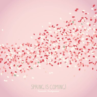 Bahar geliyor. Sakura yaprakları. Japon Kültür.