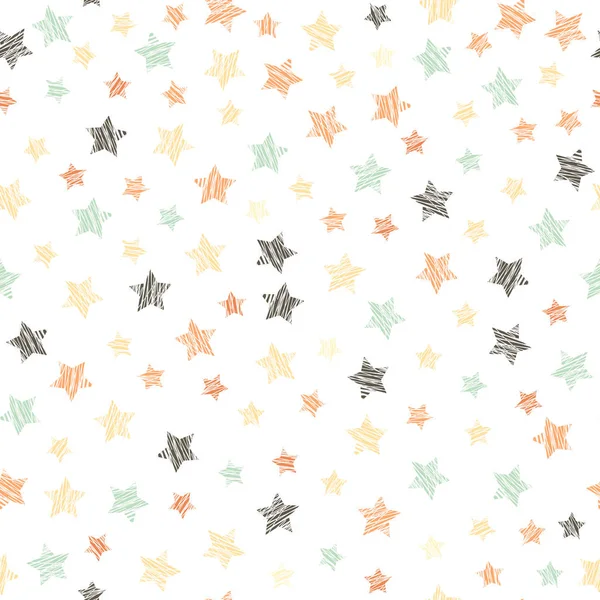 Formas de estrellas rayadas. Patrón sin costuras. Abstracto . — Vector de stock