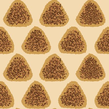 Onigiri Soya soslu kızarmış. Seamless modeli.
