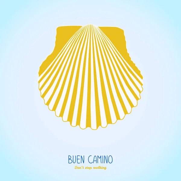 Sarı tarak shell. Camino de Santiago sembolü.