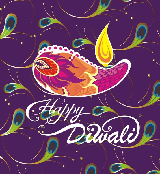 Vektor művészeti háttér, Diwali — Stock Vector