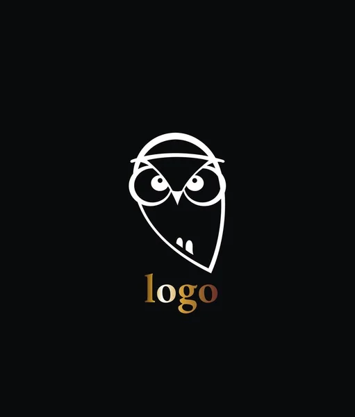 Uil logo ontwerp — Stockvector